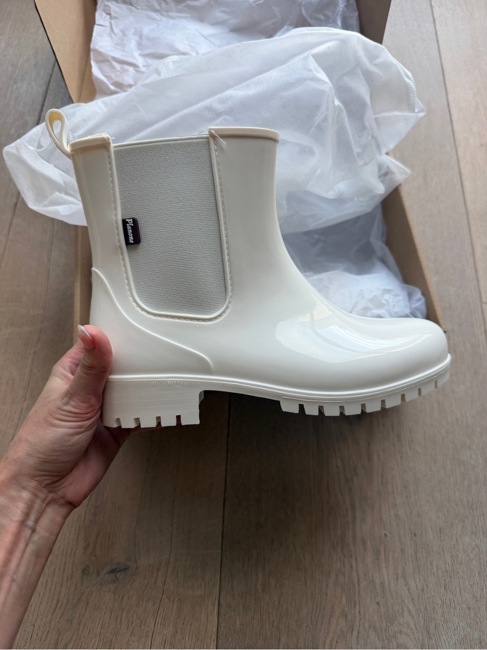 White Chelsea Rain Boot - Women's